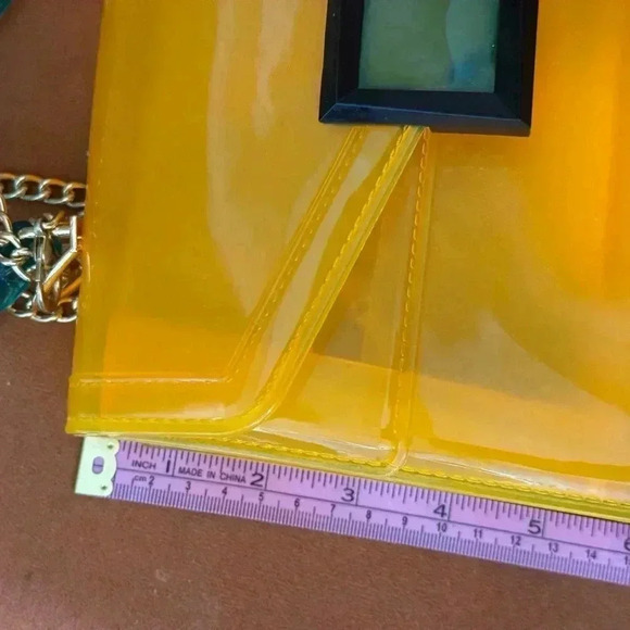 Transparent Yellow and Green Shoulder Bag - Picture 7 of 7